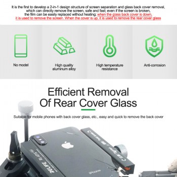 RELIFE RL-601S Plus 2 in 1 360 Degree Rotating Universal Mobile Phone Free Heating Screen